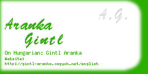 aranka gintl business card